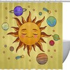 Outer Space Planets and Stars Shower Curtain for Astronomy Lovers 