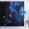 Outer Space Star Nebula Astral Cluster Astronomy Theme Constellation Shower Curtain - Cloth Fabric Bathroom Decors