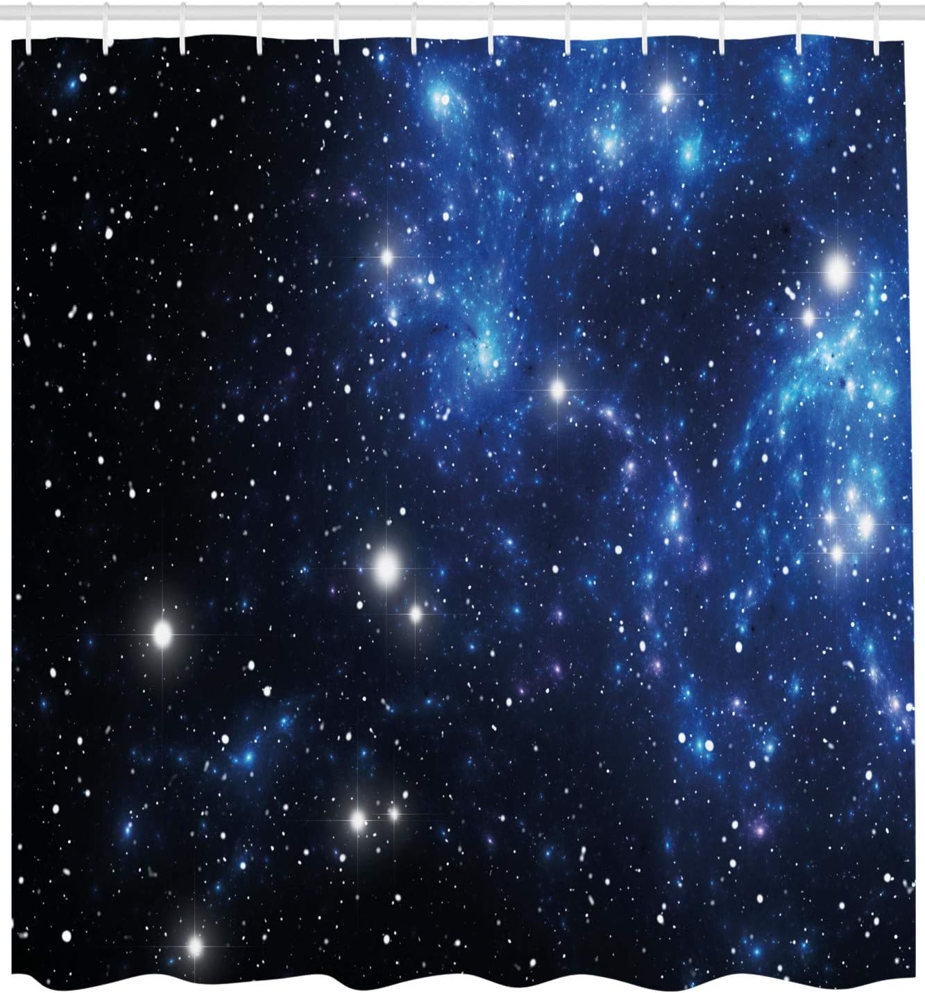 Outer Space Star Nebula Astral Cluster Astronomy Theme Constellation Shower Curtain - Cloth Fabric Bathroom Decors - Image 2