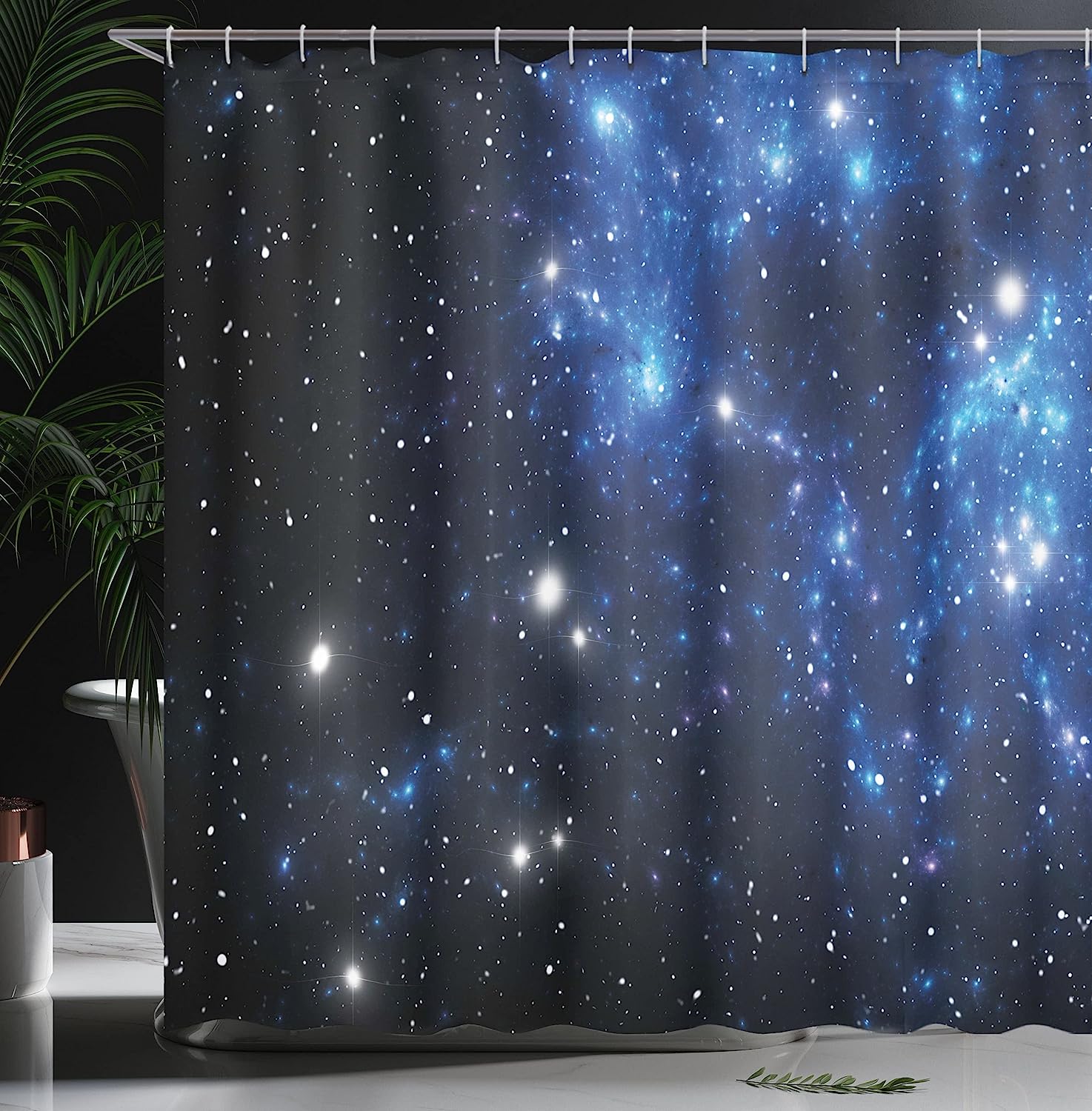 Outer Space Star Nebula Astral Cluster Astronomy Theme Constellation Shower Curtain - Cloth Fabric Bathroom Decors - Image 3