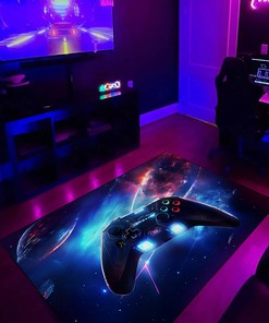 Oversized Game Rug - Personalized Gaming Area Rug for Boys Bedroom