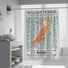 Owl Animals and Plant Landscape William Morris Shower Curtain - Bath Curtain Set with Hooks