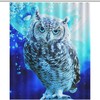 Owl Art Animal Print Mandala Shower Curtain for Gifts and Home Decor