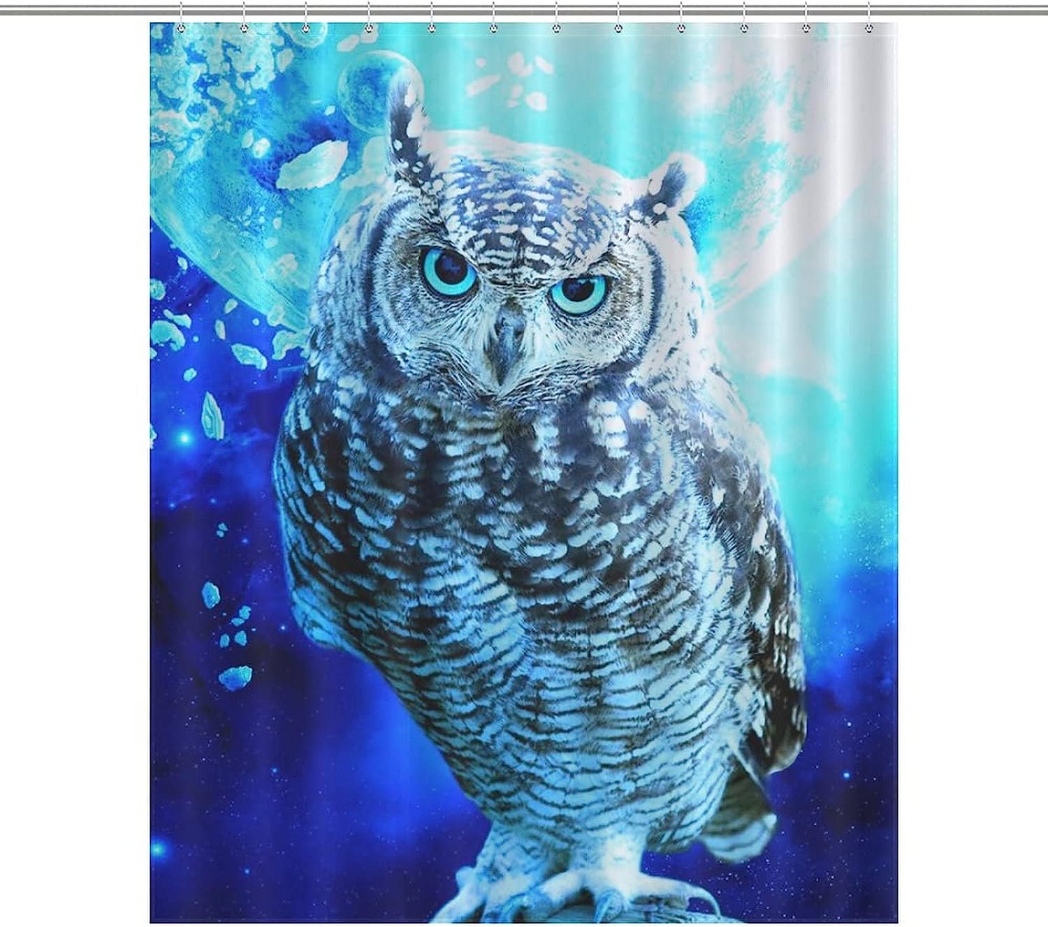 Owl Art Animal Print Mandala Shower Curtain for Gifts and Home Decor