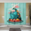 Owl Bathroom Art Whimsical Animal Cartoon Shower Curtain