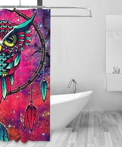 Owl Dream Catcher Shower Curtain for a Mystical Feel