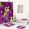 Owl Girl Waterproof Shower Curtain for Kids Bathroom Decor