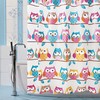 Owl Print Bathroom Shower Curtain Mould Proof Decor for Bathroom
