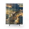 Owl Rider Shower Curtain for Bathroom Decor