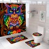 Owl Shower Curtain Bathroom Decor Accessory