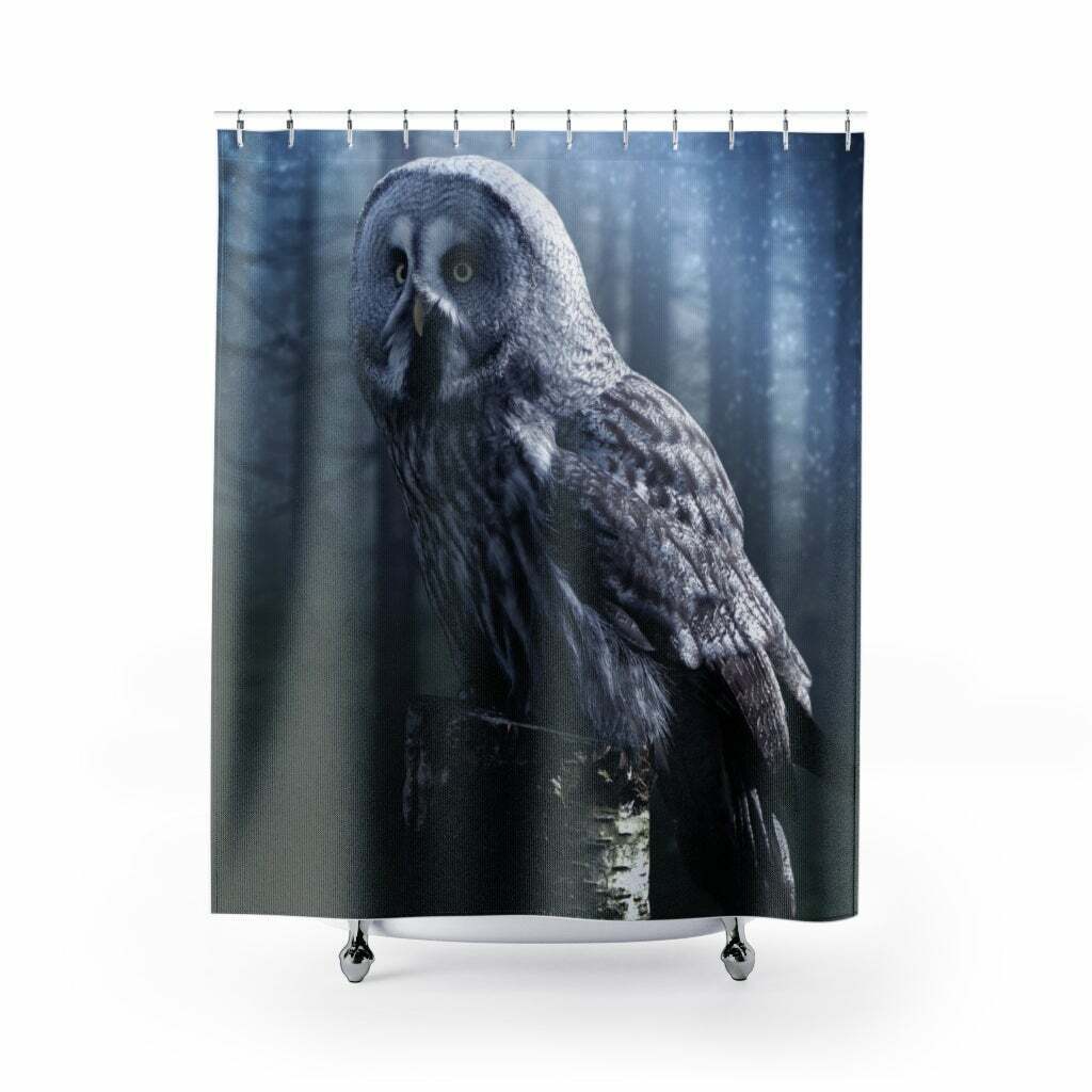 Owl Shower Curtain For Cute Bathroom Decor