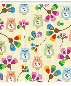 Owl Shower Curtain for Bathroom Decor