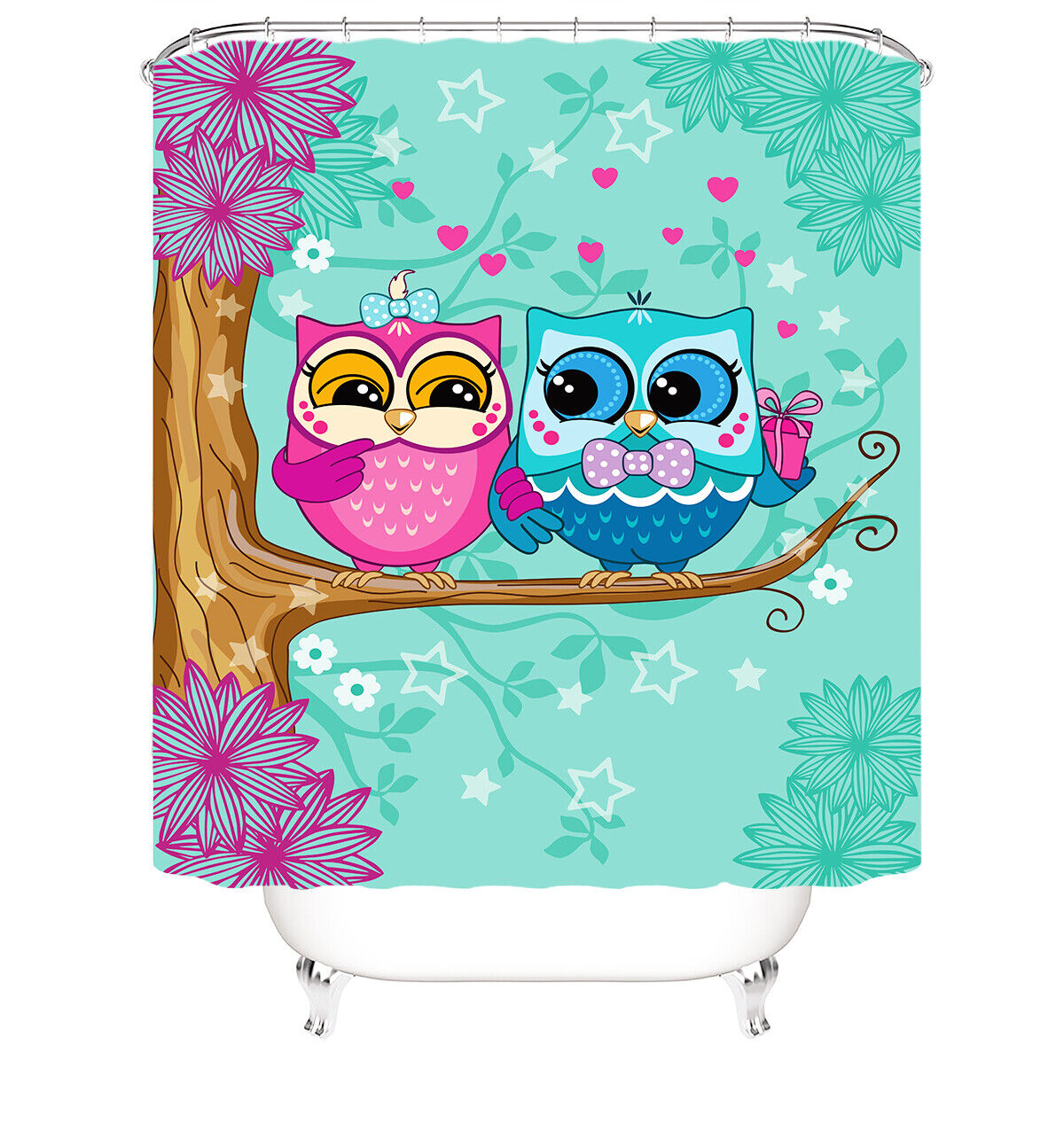 Owl Shower Curtain for Stylish Bathroom Decor
