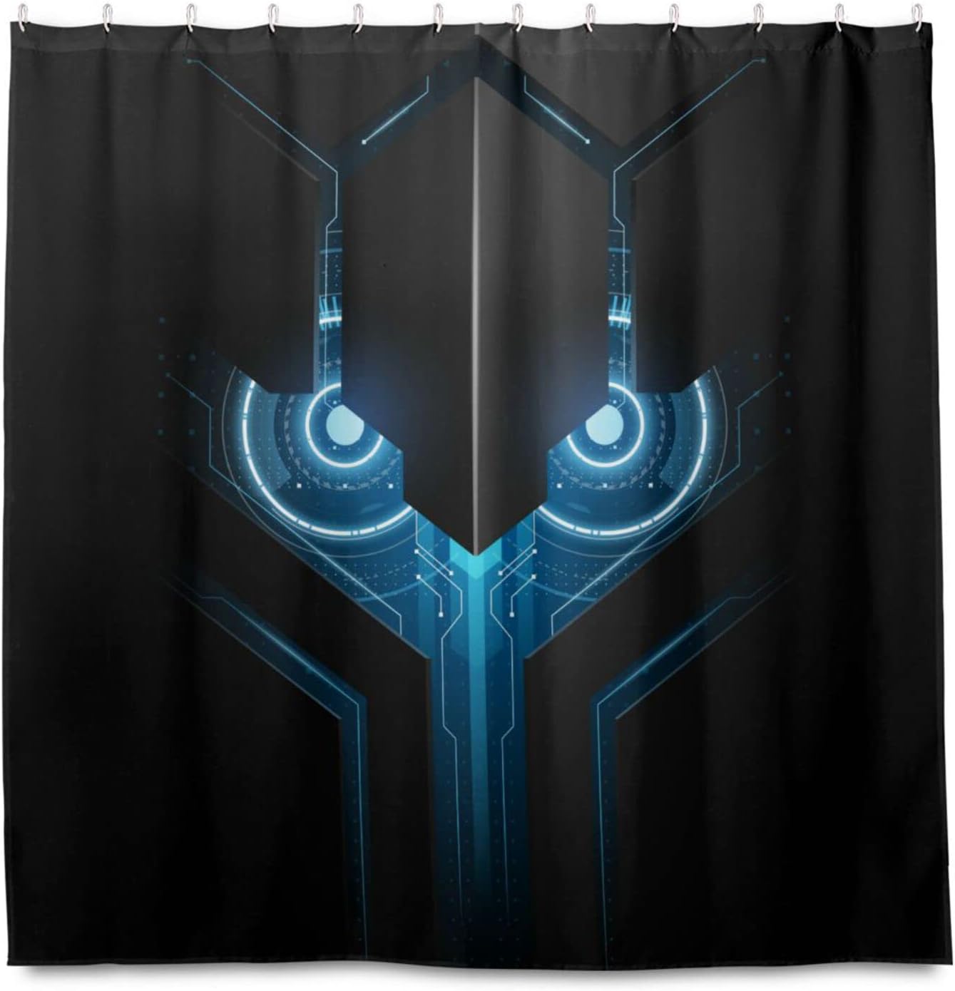 Owl Technology Face Shower Curtain Modern Home Bathroom Hotel Spa Decorations Waterproof Fabric