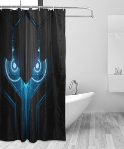 Owl Technology Face Shower Curtain Modern Home Bathroom Hotel Spa Decorations Waterproof Fabric