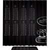 Owl and Multiplication Table Shower Curtain - Waterproof Chalkboard Bathroom Decor