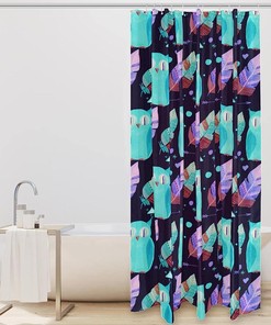 Owls With Feathers Shower Curtain For Animal Lovers Bathroom Decor