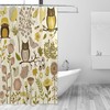 Owls and Flowers Print Waterproof Fabric Shower Curtain for Bathroom Decor