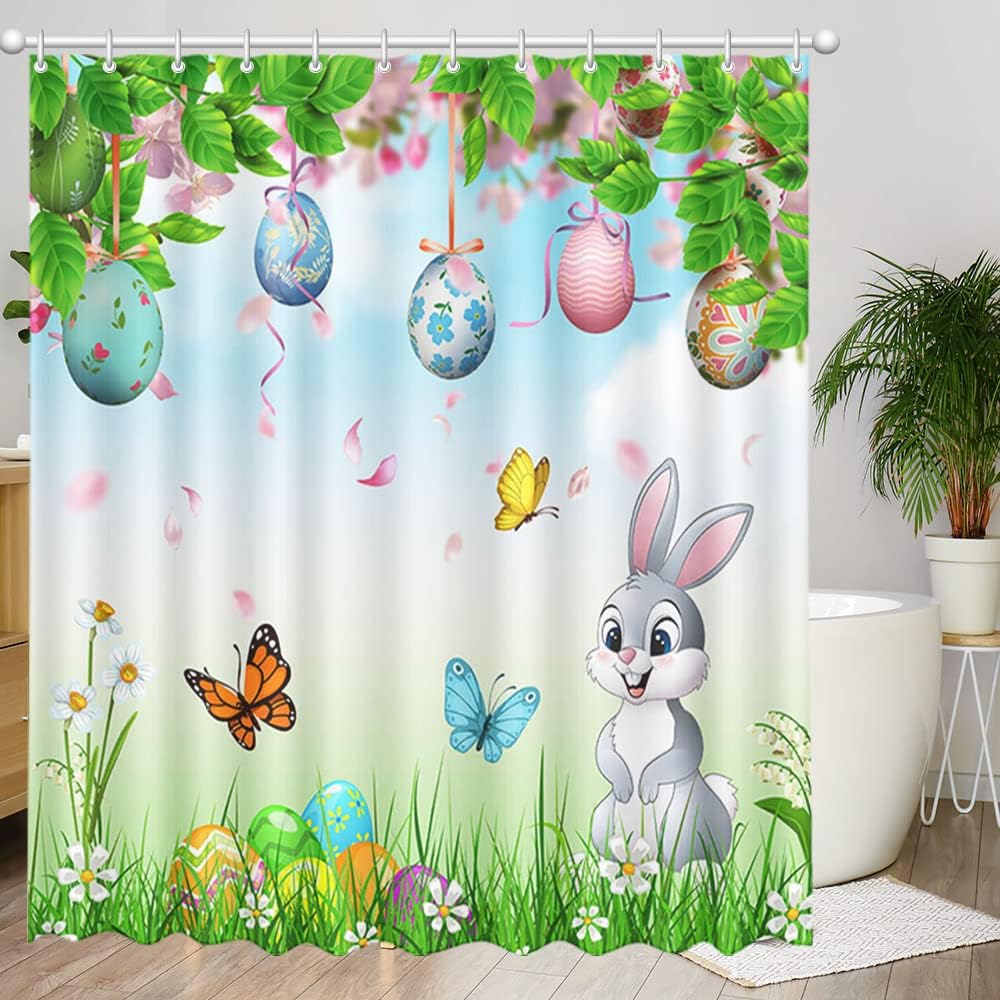 PEVA Shower Curtain by meioro - 78 x Standard Size for Bathroom Showers Bathtubs, Ocean Theme Starfish & Seashells