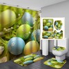 Painted Eggshell Easter Eggs Waterproof Shower Curtain Set