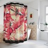 Painted Floral Shower Curtain with Elegant Design - Chic Bathroom Decor