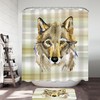 Painted Wolf Shower Curtain For Bathroom With Attractive Design,