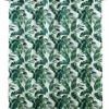 Painterly Green and White Palm Leaves Shower Curtain with Vintage Design, for Bathroom Decor 
