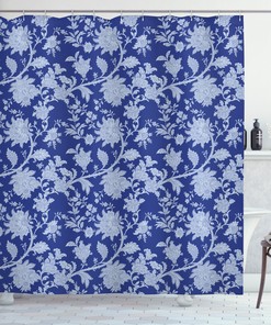 Paisley Pattern Ottoman Print Shower Curtain For Bathroom