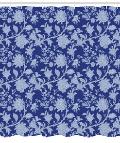 Paisley Pattern Ottoman Print Shower Curtain For Bathroom
