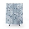 Pale Blue Gray Acanthus Leaves Shower Curtain - Vintage English Bathroom Decor