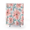 Pale Peach Flower Watercolor Design Shower Curtain