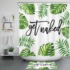 Palm Leaf Print Shower Curtain For A Fun And Tropical Bathroom