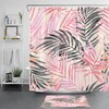 Palm Leaf Print Shower Curtain for Tropical Bathrooms