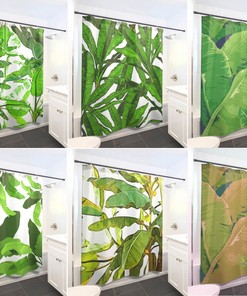 Palm Leaf Shower Curtain Set for Your Tropical Home Decor