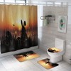 Palm Leaf Shower Curtain With Natural Patterns For Stylish Bathroom