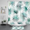 Palm Leaf Watercolor Tropical Paradise Shower Curtain for Bathroom Decor