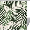 Palm Leaves Print Fabric Shower Curtain for Serene Bathroom Decor