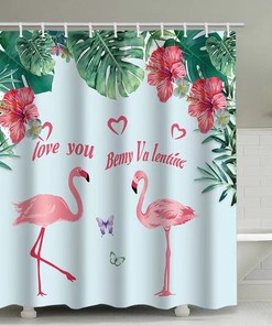 Palm Leaves Shower Curtain For Tropical Bathroom Decor