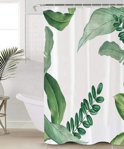 Palm Leaves Shower CurtainFresh & Simple Bathroom Decor for Women & Kids