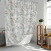 Palm Leaves and Flowers Shower Curtain for Bathroom Decor