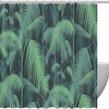 Palm Leaves on Tropical Beach Print Shower Curtain for Tranquil Bathroom Decor