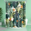 Palm Monstera Leaf Shower Curtain for a Tropical-Inspired Bathroom Decor