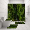 Palm Tree Leaf Print Waterproof Shower Curtain for a Tropical-Inspired Bathroom