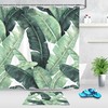 Palm Tree Leaves Watercolor Tropical Shower Curtain for Bathroom Decor