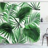 Palm Tree Shower Curtain, Realistic Vivid Leaves Print, Cloth Bathroom Decor