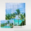 Palm Trees and Beach Photo Shower Curtain for Tropical Bathroom Decor