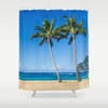 Palm Trees and Ocean Shower Curtain - Tropical Bathroom Accessory