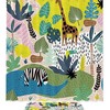 Palm Zebra Giraffe Jungle Shower Curtain In Waterproof Fabric - Forest Cartoon Palm Zebra Giraffe