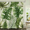 Palms Monstera Banana Leaf Green Plant Botanical Shower Curtain For Bathroom Bathtub Home Decor