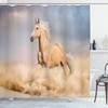 Palomino Horse Shower Curtain in Desert Sand with Blonde Mane Wild Animal for an Adventurous Bathroom
